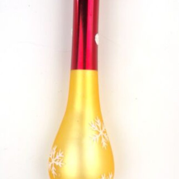 Christmas Tree Ornament Baking Mixing Spoon Holiday Baker Snowflake Glass NEW - Picture 2 of 3